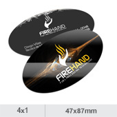 gallery/cartão de visitas - tipo oval